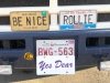 Whitehorse Yukon Walmart RV License Plates, Be Nice