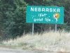 Nebraska State Line Border Sign