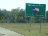 Texas State Line Border Sign