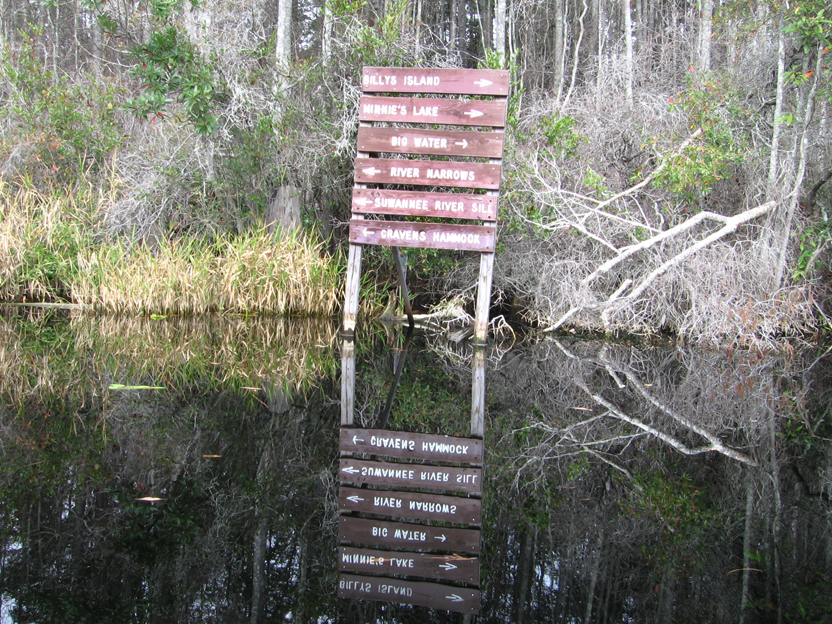 Okefenokee Swamp Canoe Trail Sign