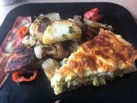 Post run quiche and potatoes