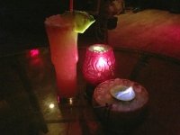 Flaming Coconut Drink at the Golden Tiki, Las Vegas NV