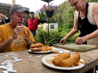 Halibut Fish and Chips at The Bus, Hyder Alaska