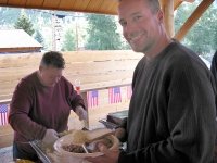 Chow line at Sportsmans BBQ Station in Lake City, CO for the Michael Martin Murphy concert