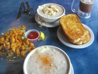 Mos yummy clam chowder and clam strips
