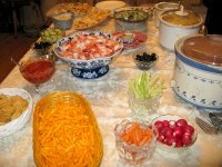 The Crawfords put on a spread for friends of Jim and Rene