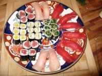 Sushi from Shogun in Santa Rosa, CA served up at home