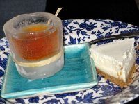 Ice wine served in ice cups