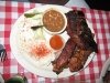 Dinner at Artz Rib Caboose, Austin Texas