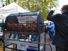 Roasting fresh peppers at Portland farmers market