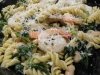 Pressure Cooked Fusilli Greens and Shrimp