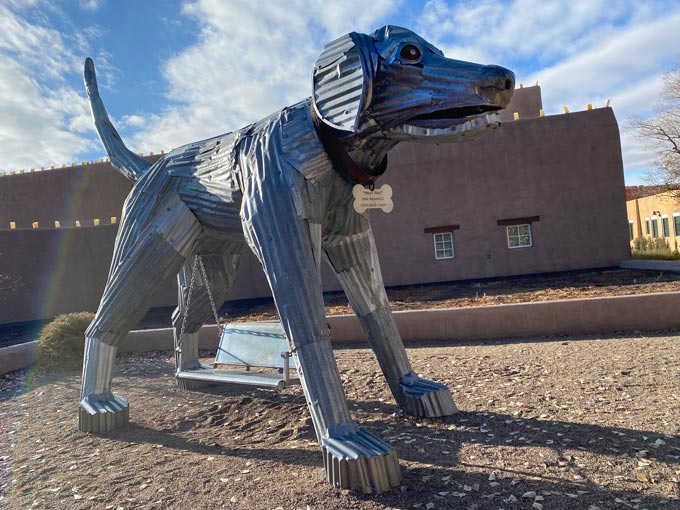 giant dog sculpture