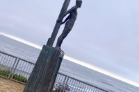 surfer statue