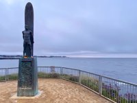 surfer statue