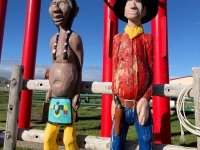 Cowboy and Indian Totems, Rawlins Wyoming