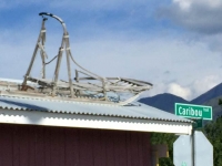 Old Dog Sled on Roof in Carcross, Yukon