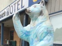 Stewart BC King Edward Hotel Welcome Bear