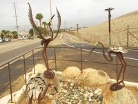 Metal Bird Sculpture at Santa fe Dam