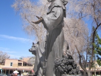 St. Francic di Assissi statue at his church in Santa Fe, NM