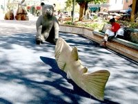 Historic Old Town Fort Collins, CO bear and Fish Statues