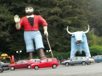 Paul Bunyan and Babe at Del Norte Trees of Mystery