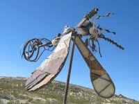 Terlingua Texas Ghost Town Junk Art Bug Sculpture