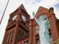 Fairfield, IA Courthouse Statue of Liberty