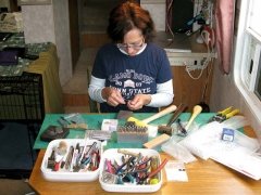 Rene's RV Jewelry Workspace