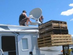 RV Datasat 840 Satellite Internet Dish Installation