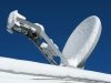 Snow Covered RV Satellite Dish