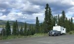 Free Alaska Highway Boondocking at Helen Lake Rest Stop