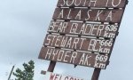 Stewart Cassiar Highway 37 South Sign Near Watson Lake
