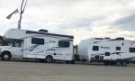 Overloaded RV and Trailer in Watson Lake, YT