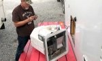 Removing RV water heater to replace check valve should NOT be necessary.