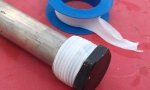 Apply plumber's tape when replacing RV water heater anode.