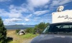Satellit Internet only at Burwash Landing free boondocking, Yukon Territory