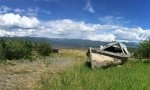 Old Boat at Burwash Landing Resort, Yukon Territory
