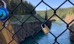 Miles Canyon Suspension Bridge Lock of Love