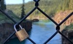 Miles Canyon Suspension Bridge Lock of Love