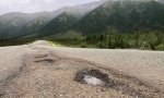 Alcan Highway Potholes at White River, Yukon