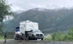 Alcan Trailer Tow Near Destruction Bay, YT