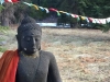 Budha and Prayer Flags at Mt Shasta Shtupa