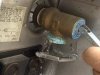 Open RV water heater pressure release valve.
