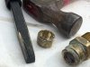 Mission Accomplished! Tools to extract broken RV water heater check valve.