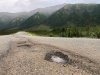 Alcan Highway Potholes at White River, Yukon