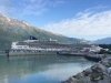 Cruise ship at port in Skagway Alaska