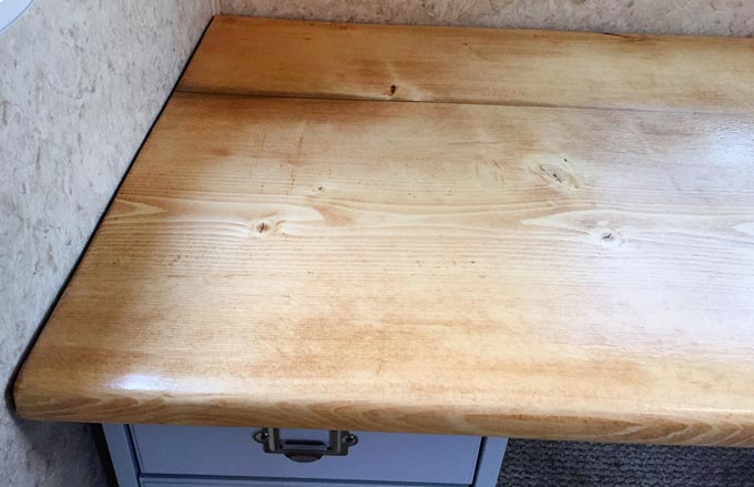 Custom Wood RV Desk
