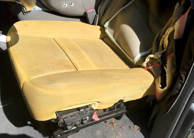 OEM Seat Belt Anchor Trim Cover Front Driver Side LH Slate Gray for Dodge Ram