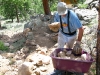 Jim builds rock path at Jerry's Acres