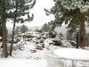 Snow on patio at Crystal Lakes home
